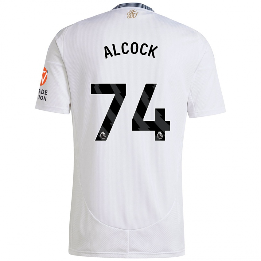 Niño Camiseta Todd Alcock #74 Blanco 2ª Equipación 2024/25 La Camisa Perú