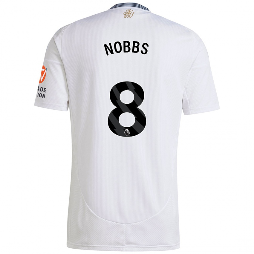 Niño Camiseta Jordan Nobbs #8 Blanco 2ª Equipación 2024/25 La Camisa Perú