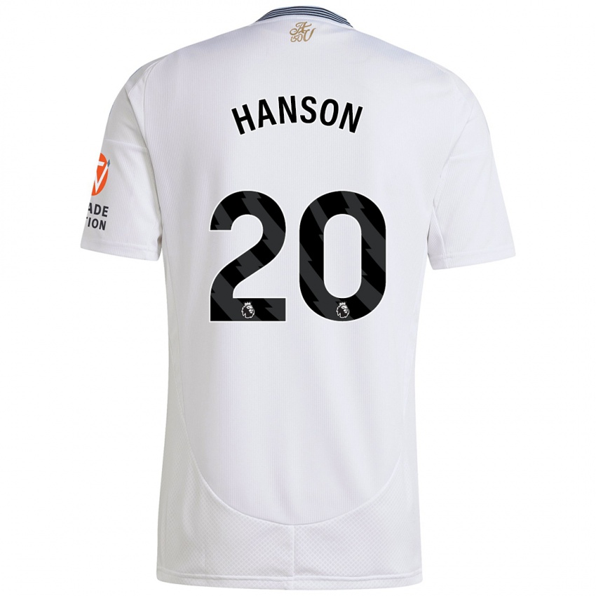 Niño Camiseta Kirsty Hanson #20 Blanco 2ª Equipación 2024/25 La Camisa Perú