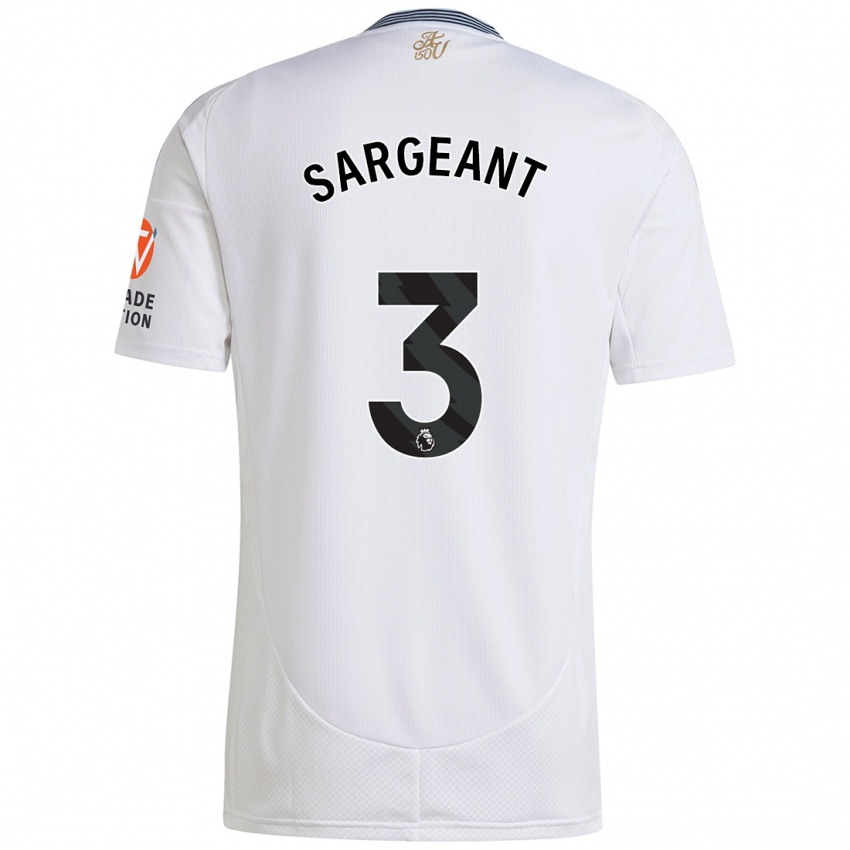 Niño Camiseta Meaghan Sargeant #3 Blanco 2ª Equipación 2024/25 La Camisa Perú