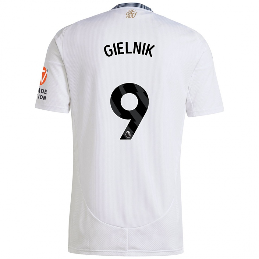 Niño Camiseta Emily Gielnik #9 Blanco 2ª Equipación 2024/25 La Camisa Perú