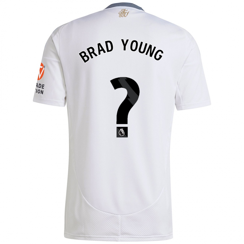 Niño Camiseta Brad Young #0 Blanco 2ª Equipación 2024/25 La Camisa Perú