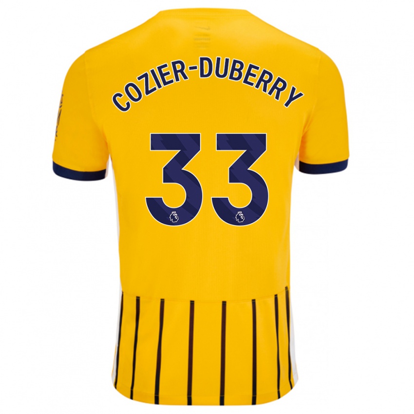 Niño Camiseta Amario Cozier-Duberry #33 Dorado Azul Rayas 2ª Equipación 2024/25 La Camisa Perú