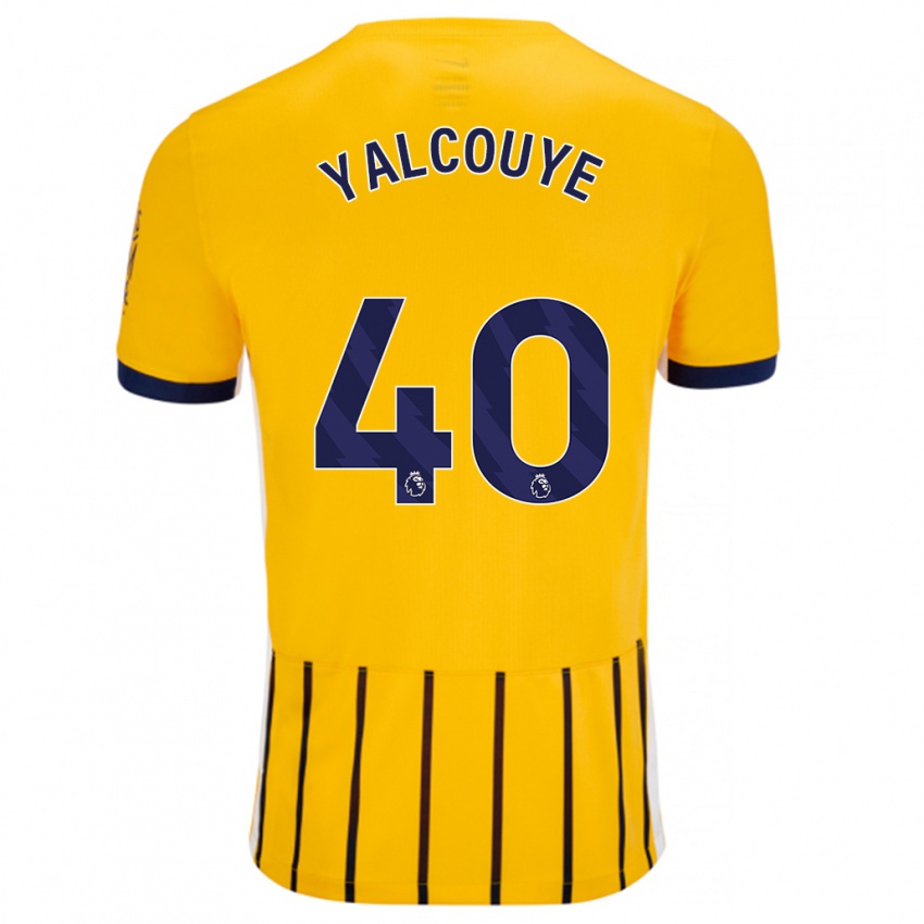 Niño Camiseta Malick Junior Yalcouyé #40 Dorado Azul Rayas 2ª Equipación 2024/25 La Camisa Perú