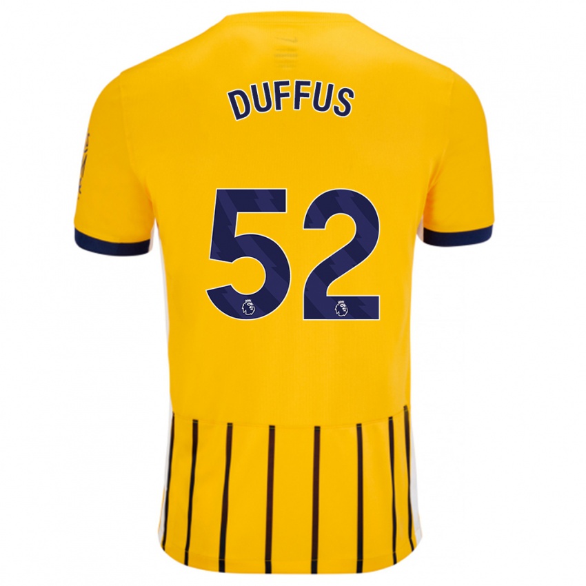 Niño Camiseta Josh Duffus #52 Dorado Azul Rayas 2ª Equipación 2024/25 La Camisa Perú