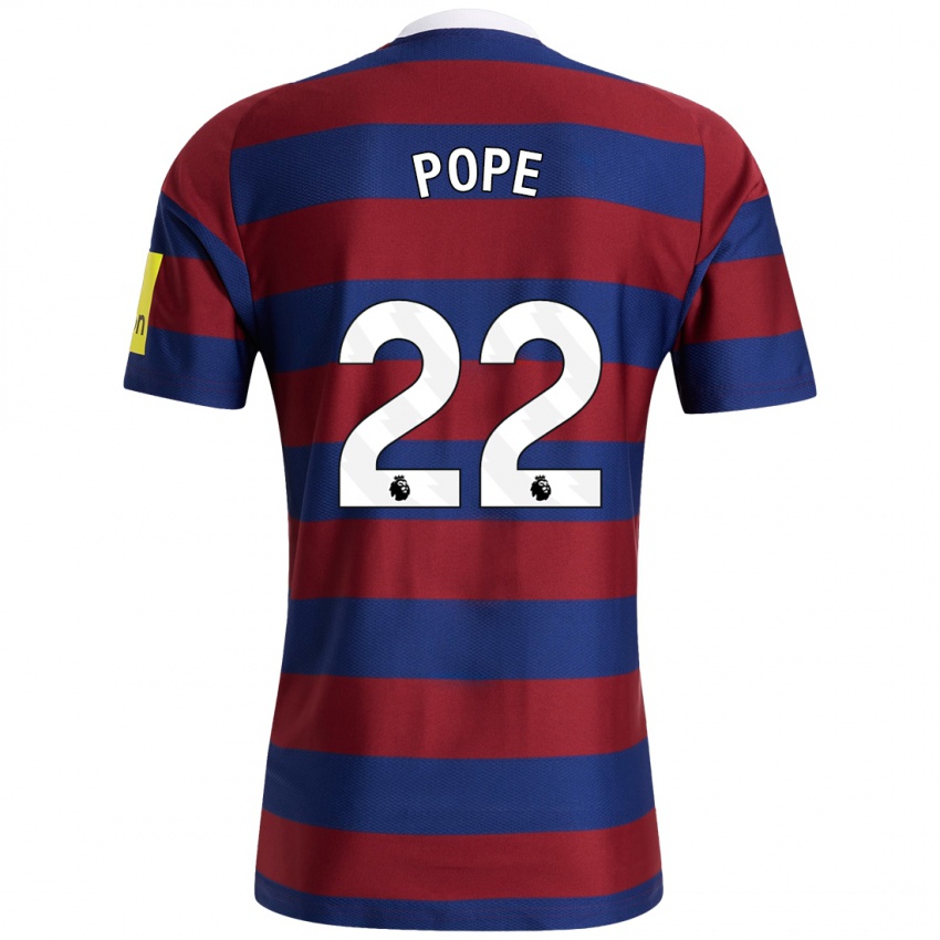 Niño Camiseta Nick Pope #22 Burdeos Azul Marino 2ª Equipación 2024/25 La Camisa Perú