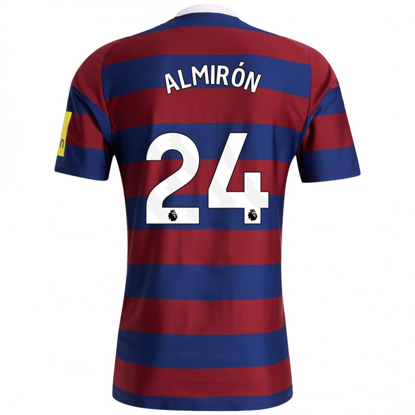 Niño Camiseta Miguel Almirón #24 Burdeos Azul Marino 2ª Equipación 2024/25 La Camisa Perú