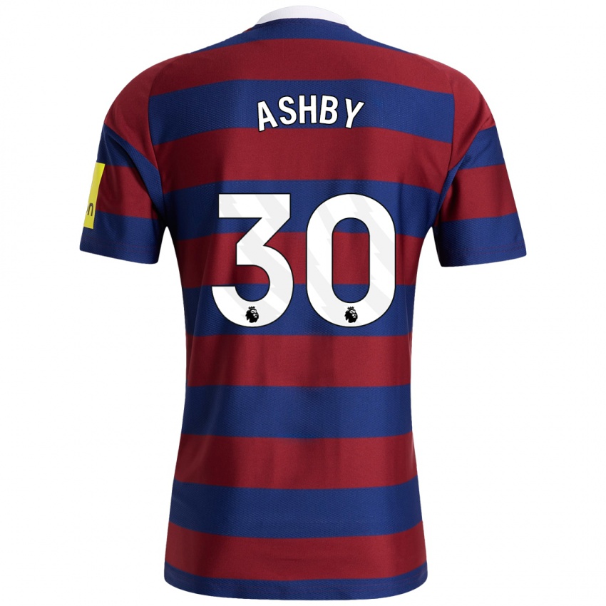 Niño Camiseta Harrison Ashby #30 Burdeos Azul Marino 2ª Equipación 2024/25 La Camisa Perú