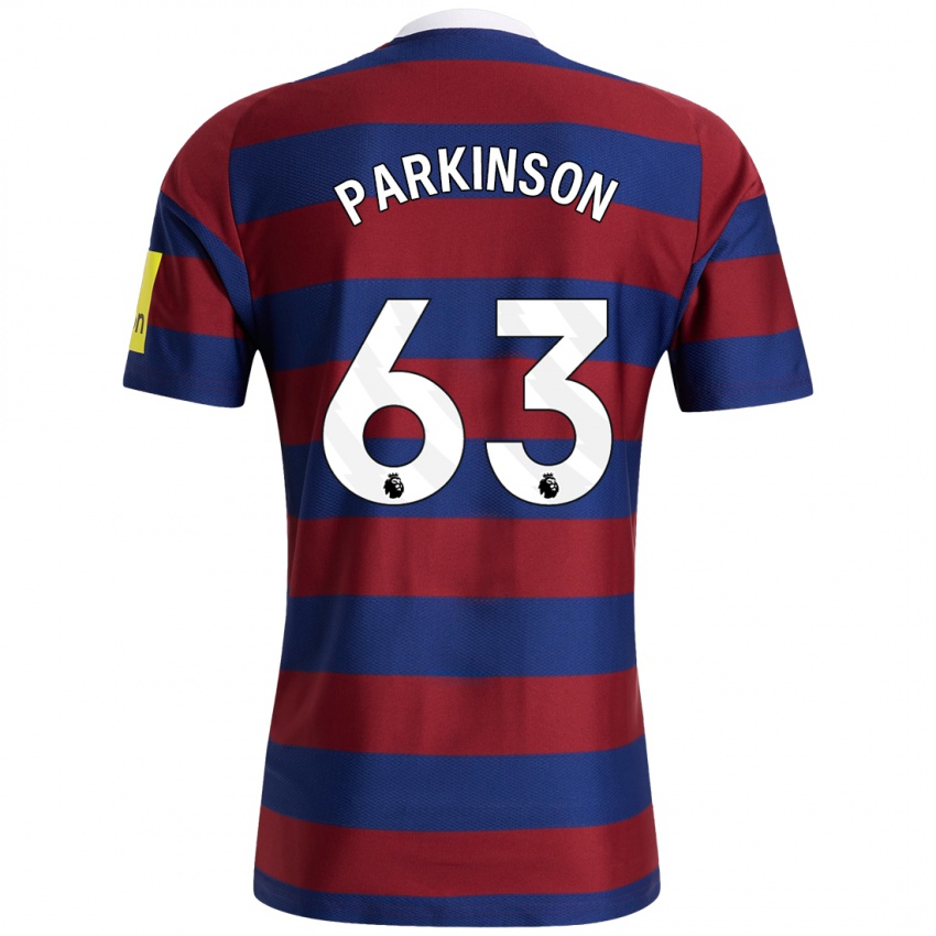 Niño Camiseta Ben Parkinson #63 Burdeos Azul Marino 2ª Equipación 2024/25 La Camisa Perú