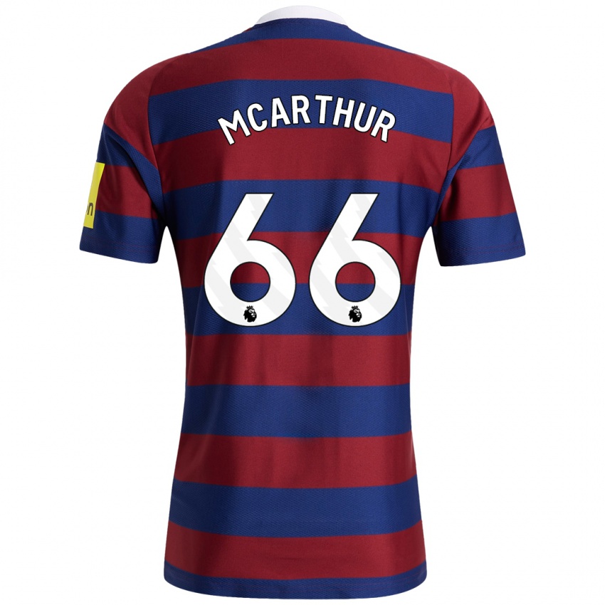 Niño Camiseta Charlie Mcarthur #66 Burdeos Azul Marino 2ª Equipación 2024/25 La Camisa Perú