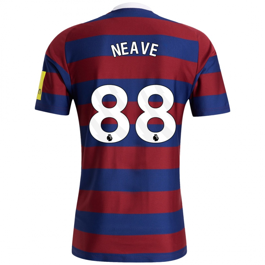 Niño Camiseta Sean Neave #88 Burdeos Azul Marino 2ª Equipación 2024/25 La Camisa Perú