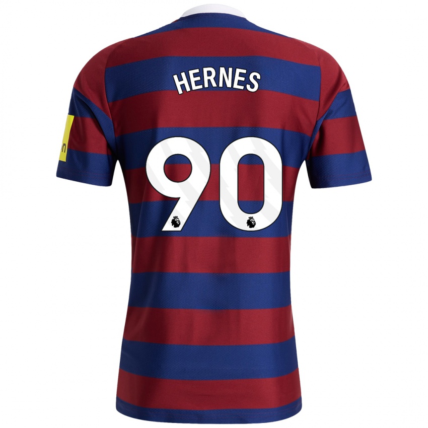 Niño Camiseta Travis Hernes #90 Burdeos Azul Marino 2ª Equipación 2024/25 La Camisa Perú