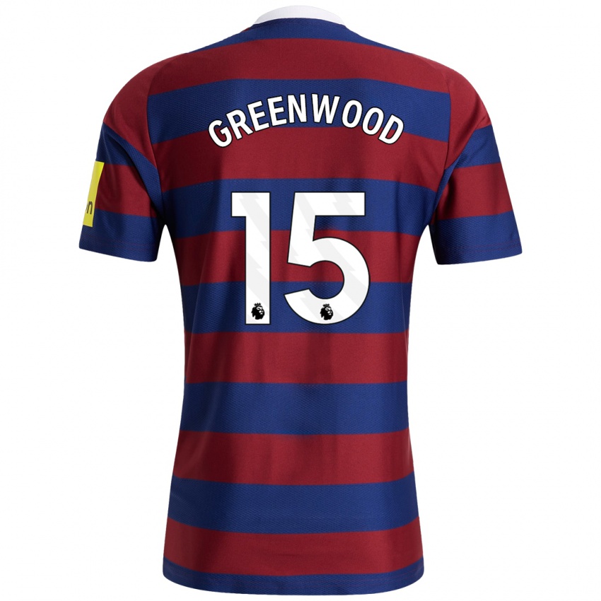 Niño Camiseta Hannah Greenwood #15 Burdeos Azul Marino 2ª Equipación 2024/25 La Camisa Perú