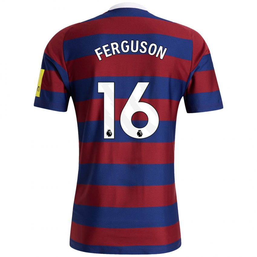 Niño Camiseta Becky Ferguson #16 Burdeos Azul Marino 2ª Equipación 2024/25 La Camisa Perú