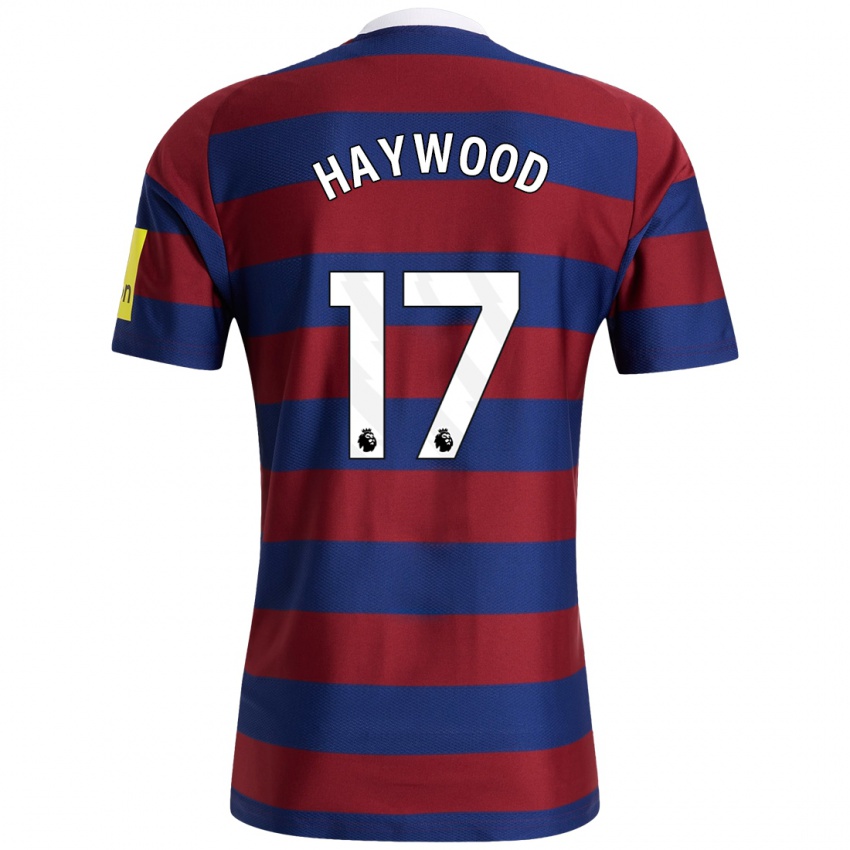 Niño Camiseta Sophie Haywood #17 Burdeos Azul Marino 2ª Equipación 2024/25 La Camisa Perú