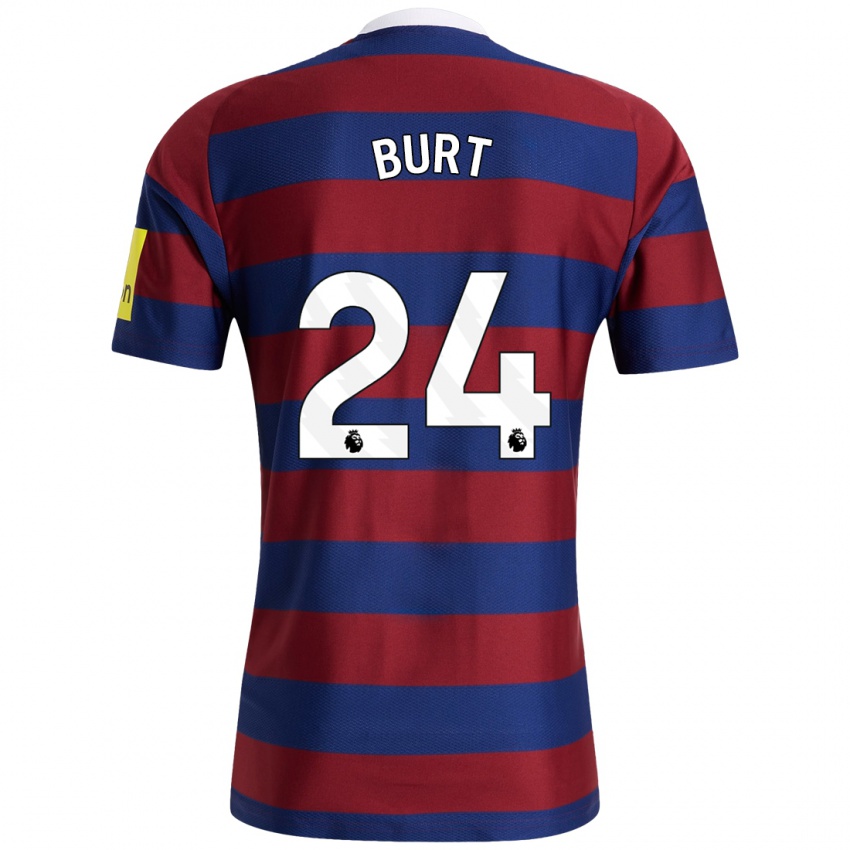 Niño Camiseta Daisy Burt #24 Burdeos Azul Marino 2ª Equipación 2024/25 La Camisa Perú