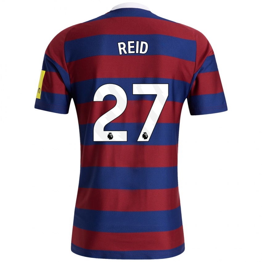 Niño Camiseta Hannah Reid #27 Burdeos Azul Marino 2ª Equipación 2024/25 La Camisa Perú