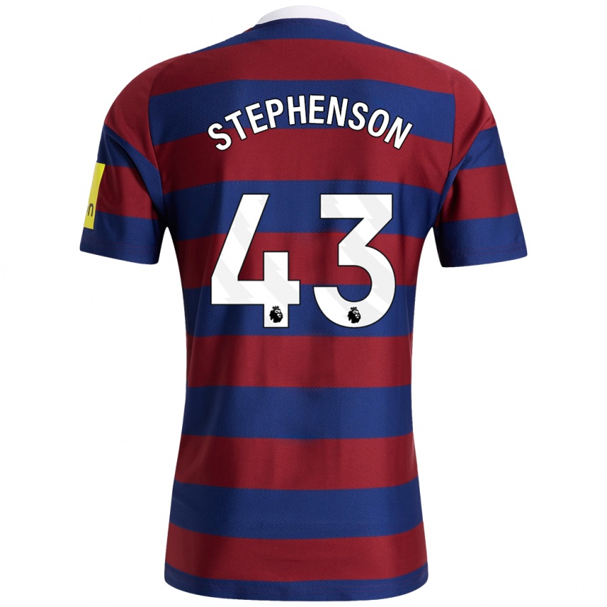 Niño Camiseta Dylan Stephenson #43 Burdeos Azul Marino 2ª Equipación 2024/25 La Camisa Perú