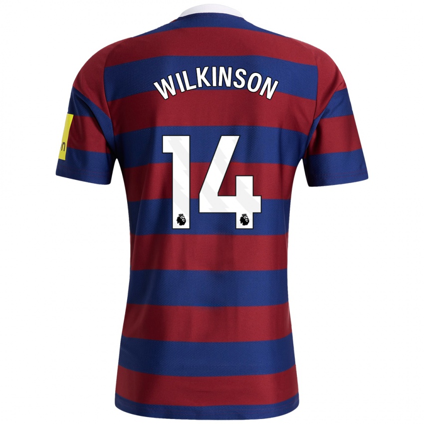 Niño Camiseta Sharna Wilkinson #14 Burdeos Azul Marino 2ª Equipación 2024/25 La Camisa Perú