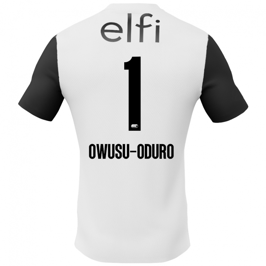 Niño Camiseta Rome Jayden Owusu-Oduro #1 Blanco Negro 2ª Equipación 2024/25 La Camisa Perú