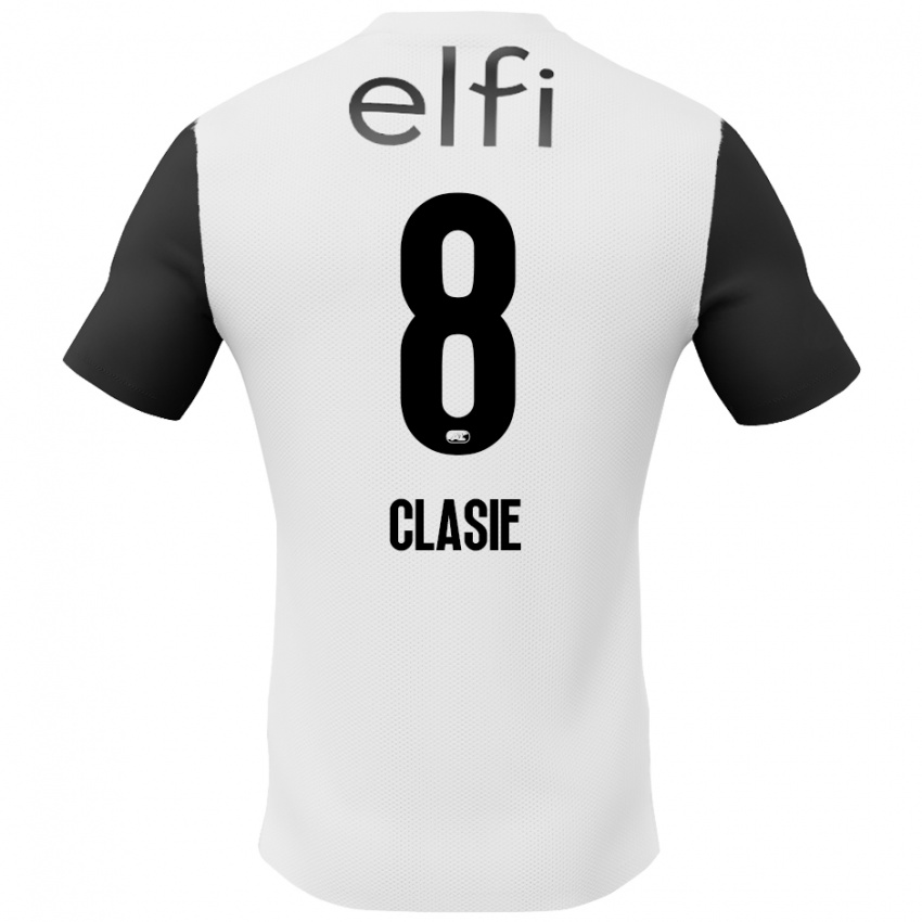 Niño Camiseta Jordy Clasie #8 Blanco Negro 2ª Equipación 2024/25 La Camisa Perú