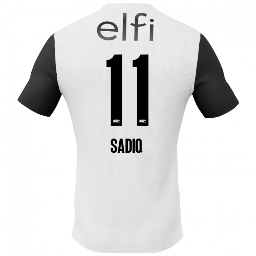 Niño Camiseta Ibrahim Sadiq #11 Blanco Negro 2ª Equipación 2024/25 La Camisa Perú