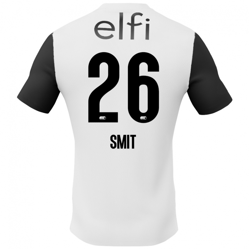 Niño Camiseta Kees Smit #26 Blanco Negro 2ª Equipación 2024/25 La Camisa Perú