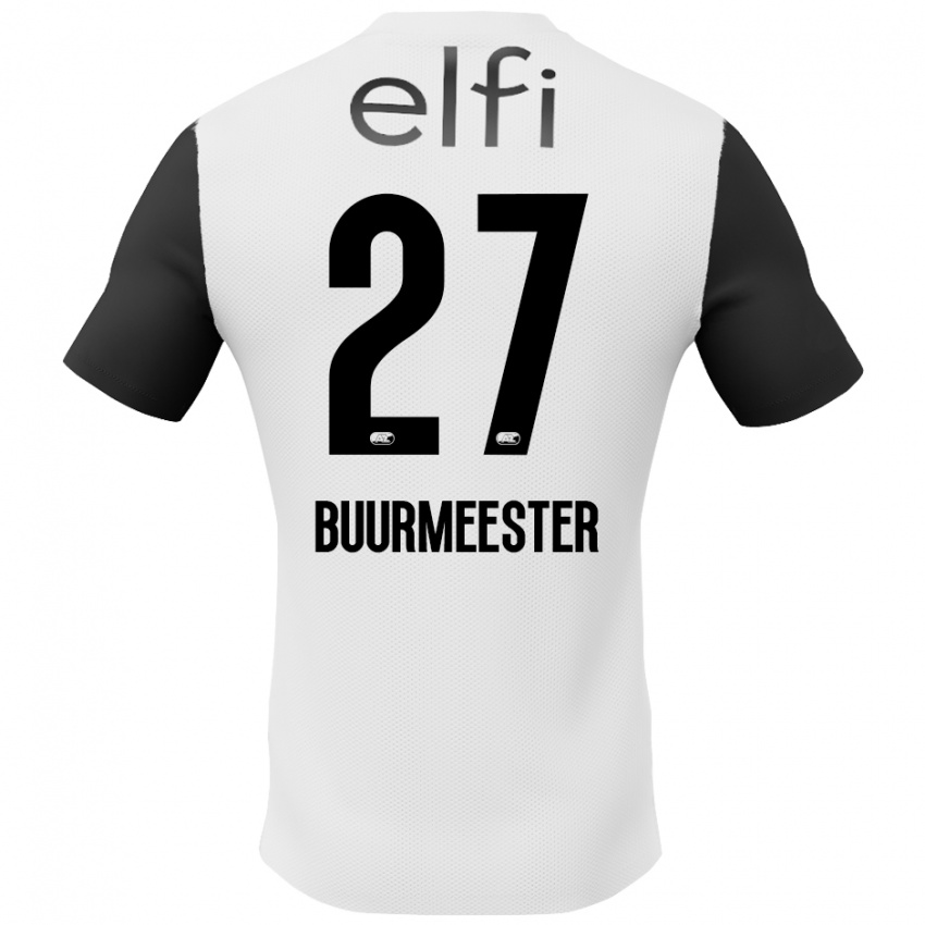 Niño Camiseta Zico Buurmeester #27 Blanco Negro 2ª Equipación 2024/25 La Camisa Perú