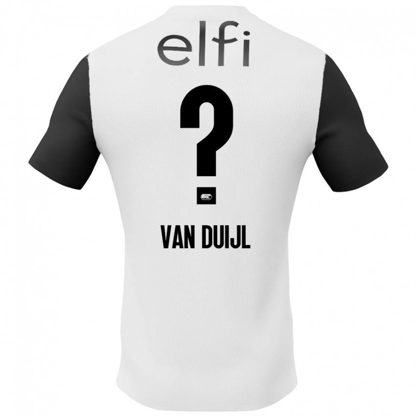 Niño Camiseta Billy Van Duijl #0 Blanco Negro 2ª Equipación 2024/25 La Camisa Perú