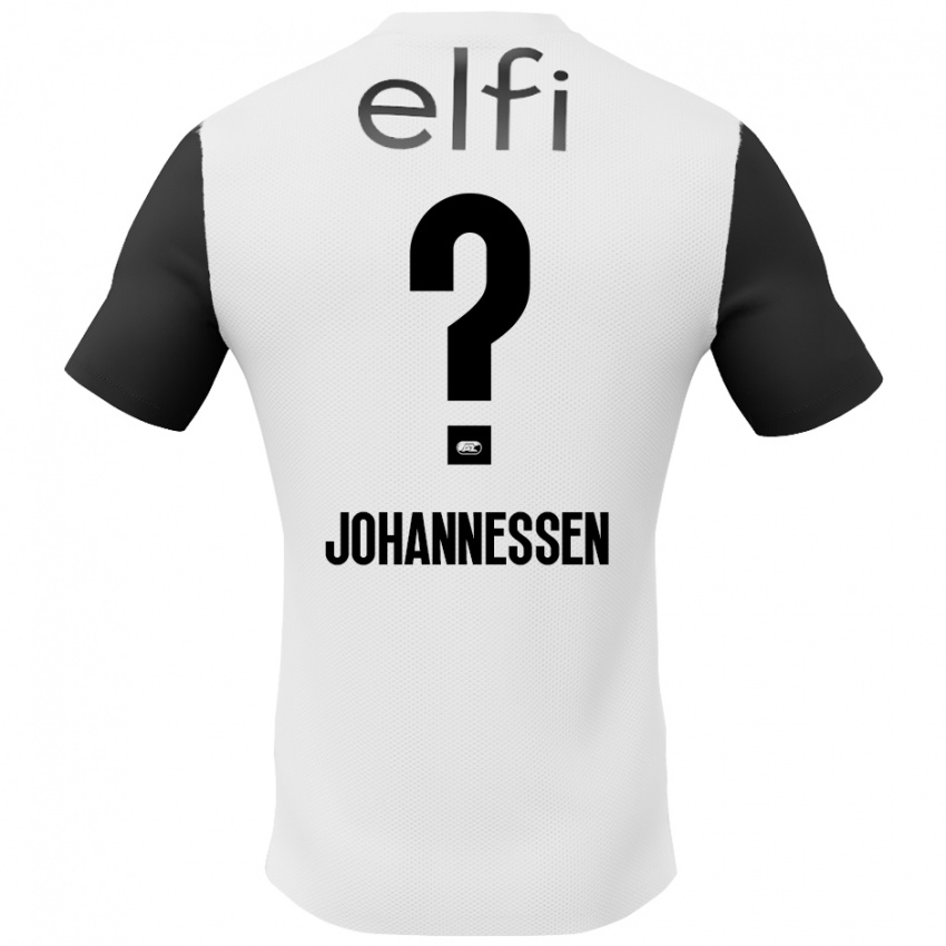 Niño Camiseta Tómas Johannessen #0 Blanco Negro 2ª Equipación 2024/25 La Camisa Perú