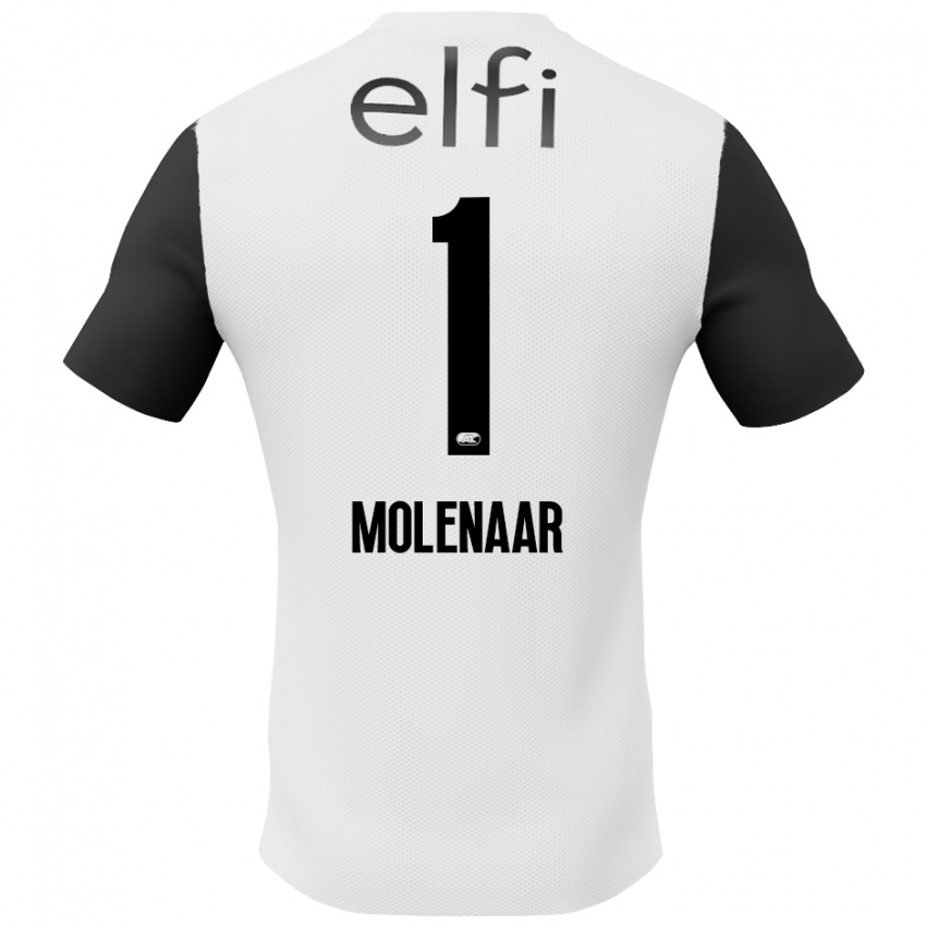 Niño Camiseta Finn Molenaar #1 Blanco Negro 2ª Equipación 2024/25 La Camisa Perú