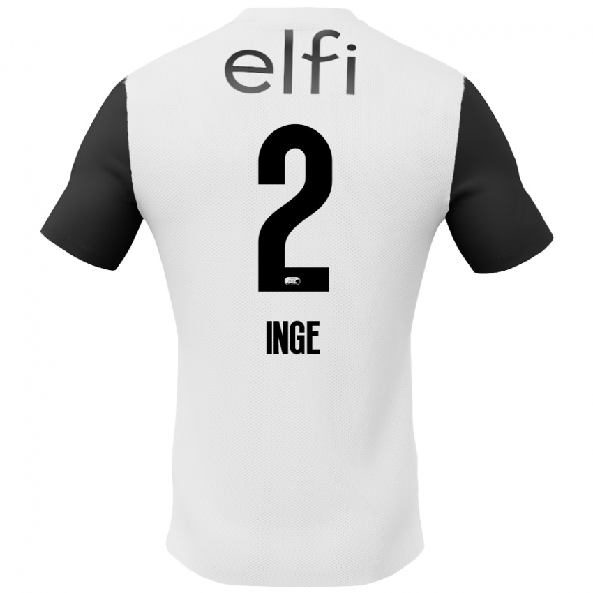 Niño Camiseta Kiani Inge #2 Blanco Negro 2ª Equipación 2024/25 La Camisa Perú