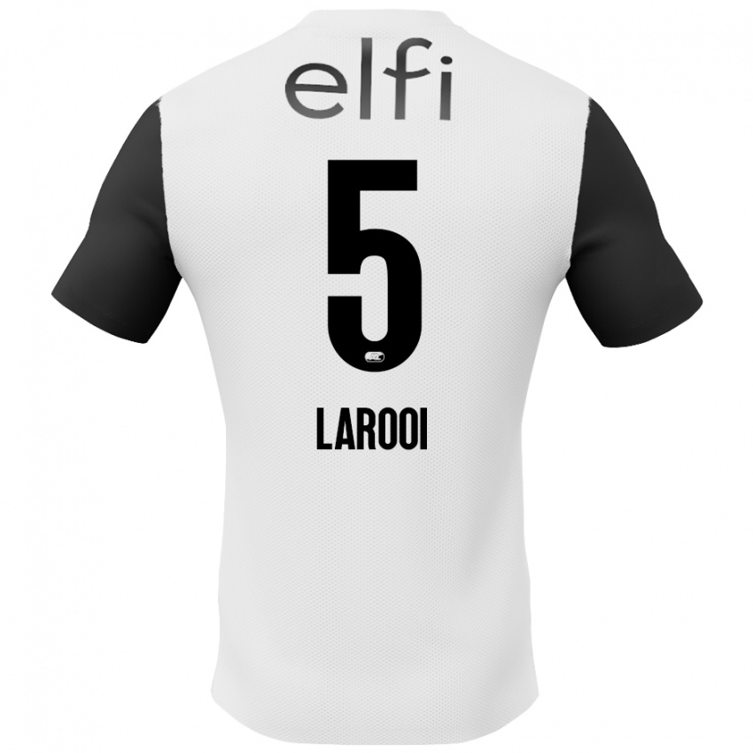 Niño Camiseta Finn Larooi #5 Blanco Negro 2ª Equipación 2024/25 La Camisa Perú