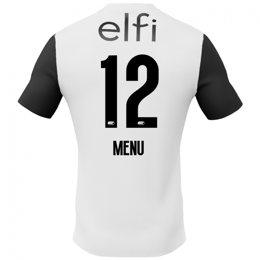 Niño Camiseta Mathijs Menu #12 Blanco Negro 2ª Equipación 2024/25 La Camisa Perú