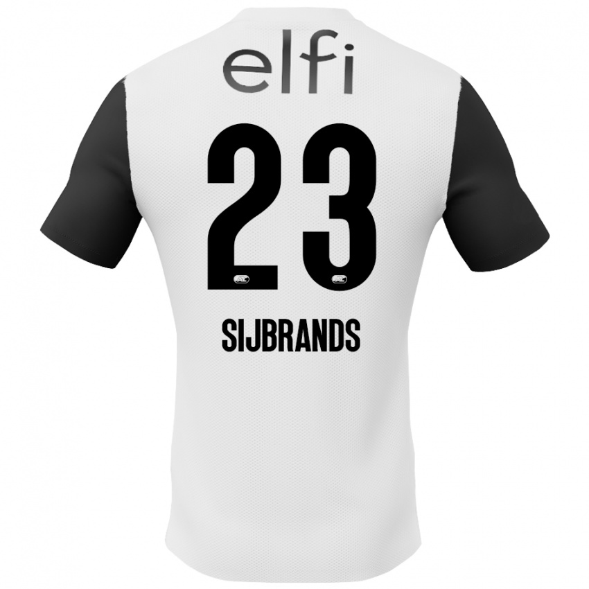 Niño Camiseta Julian Sijbrands #23 Blanco Negro 2ª Equipación 2024/25 La Camisa Perú