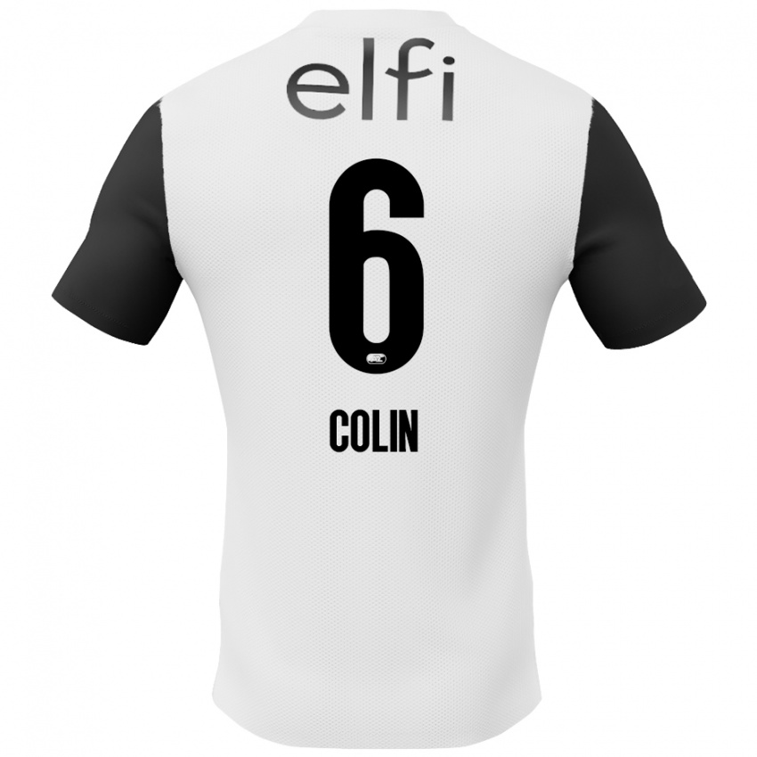 Niño Camiseta Isa Colin #6 Blanco Negro 2ª Equipación 2024/25 La Camisa Perú