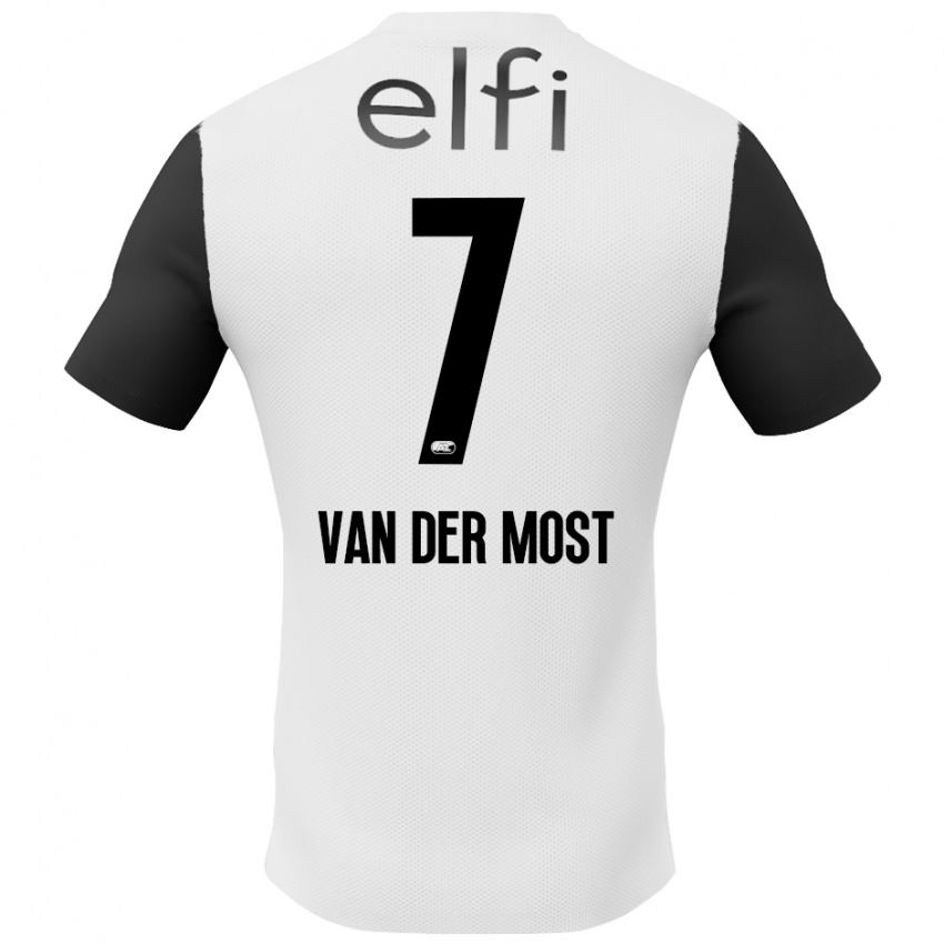 Niño Camiseta Veerle Van Der Most #7 Blanco Negro 2ª Equipación 2024/25 La Camisa Perú