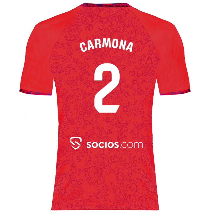 Niño Camiseta José Ángel Carmona #2 Rojo 2ª Equipación 2024/25 La Camisa Perú