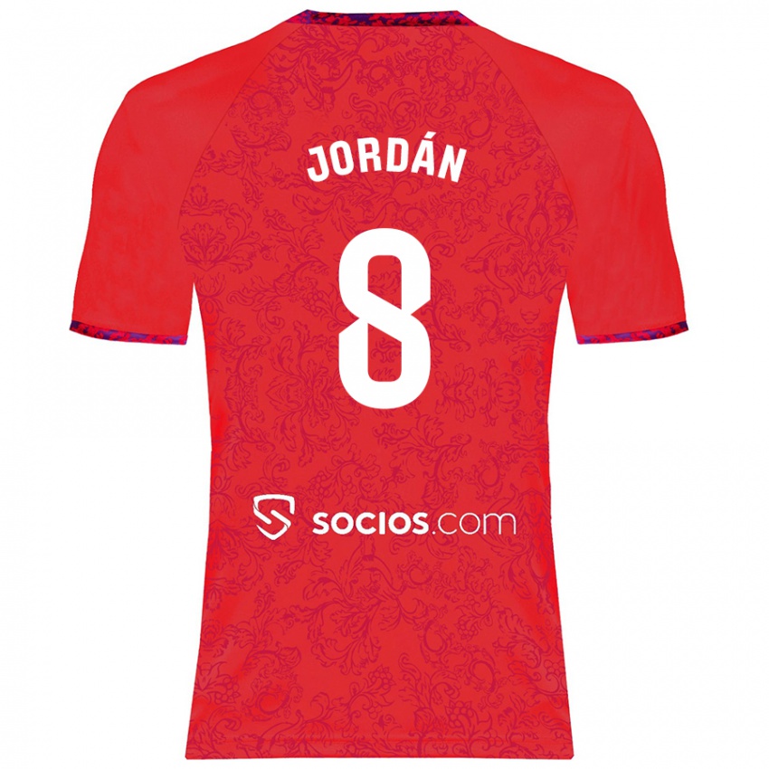 Niño Camiseta Joan Jordán #8 Rojo 2ª Equipación 2024/25 La Camisa Perú