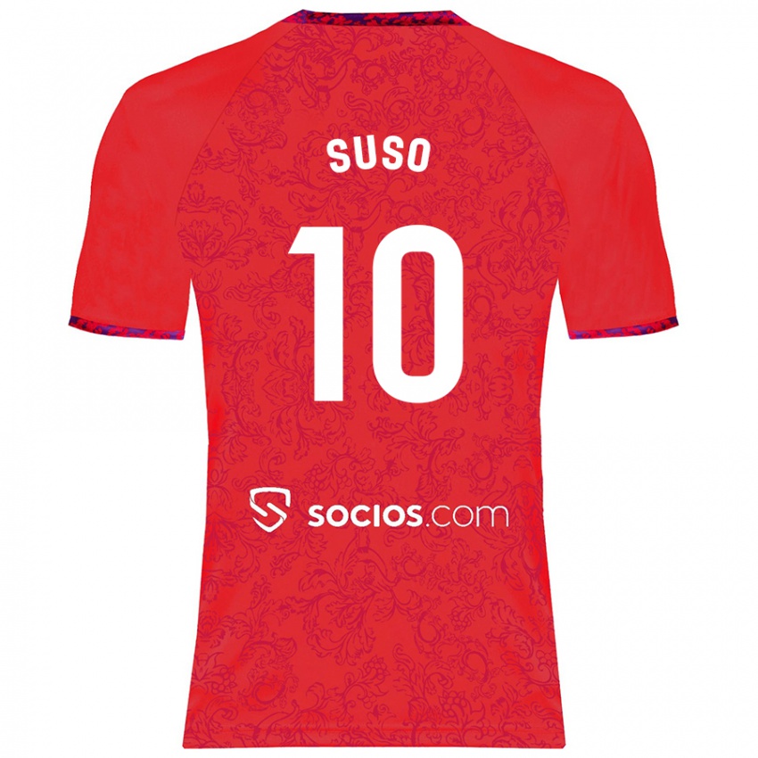 Niño Camiseta Suso #10 Rojo 2ª Equipación 2024/25 La Camisa Perú