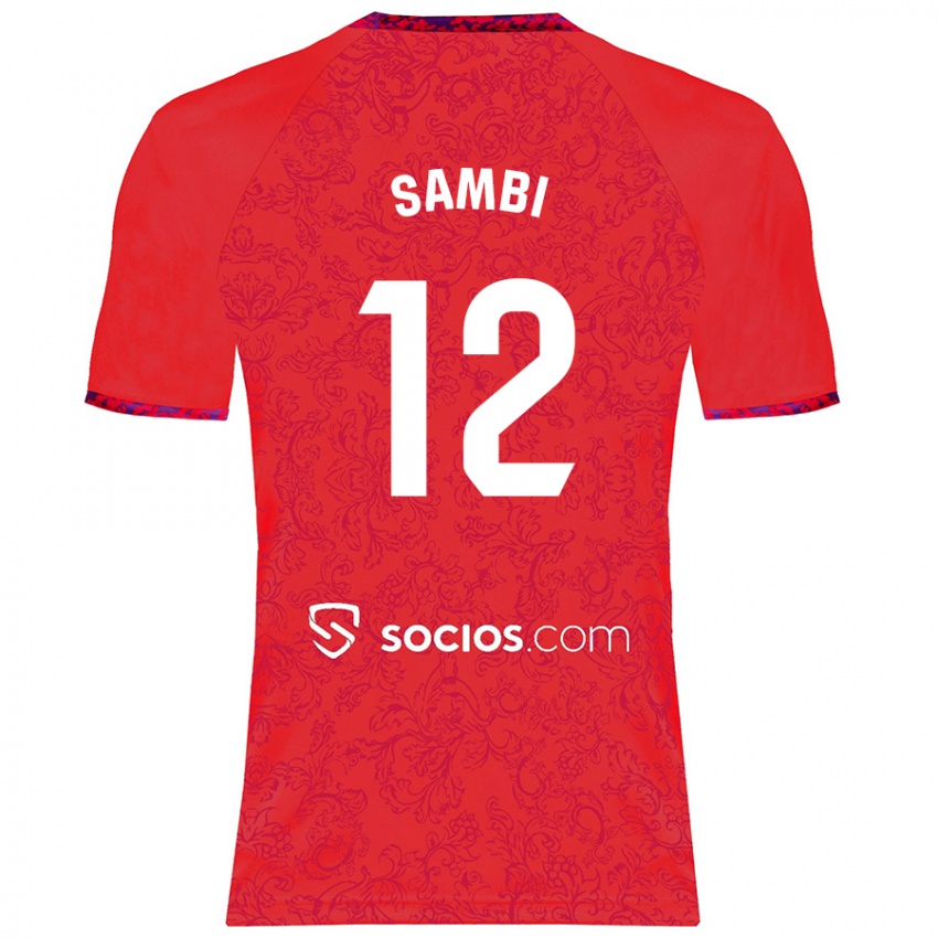 Niño Camiseta Albert Sambi Lokonga #12 Rojo 2ª Equipación 2024/25 La Camisa Perú