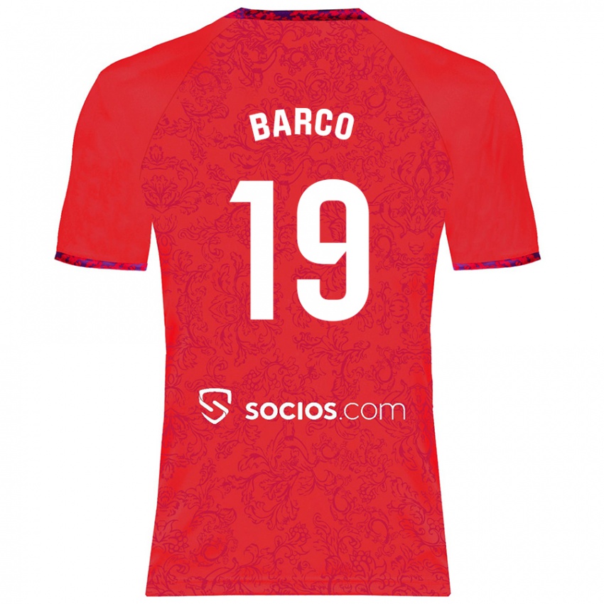 Niño Camiseta Valentin Barco #19 Rojo 2ª Equipación 2024/25 La Camisa Perú