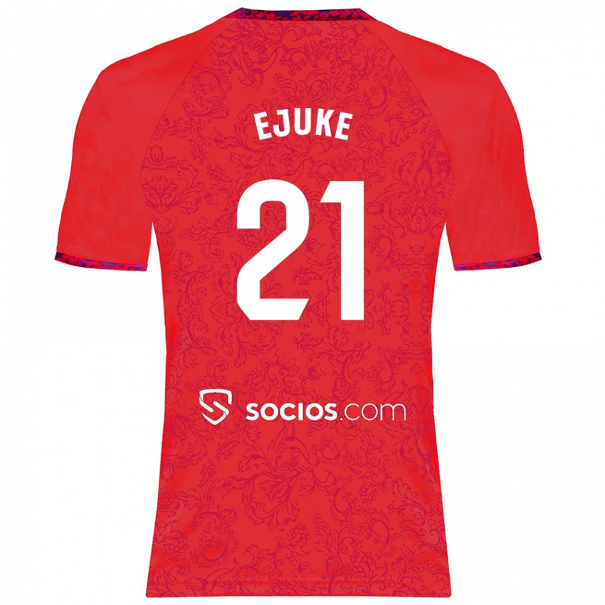 Niño Camiseta Chidera Ejuke #21 Rojo 2ª Equipación 2024/25 La Camisa Perú