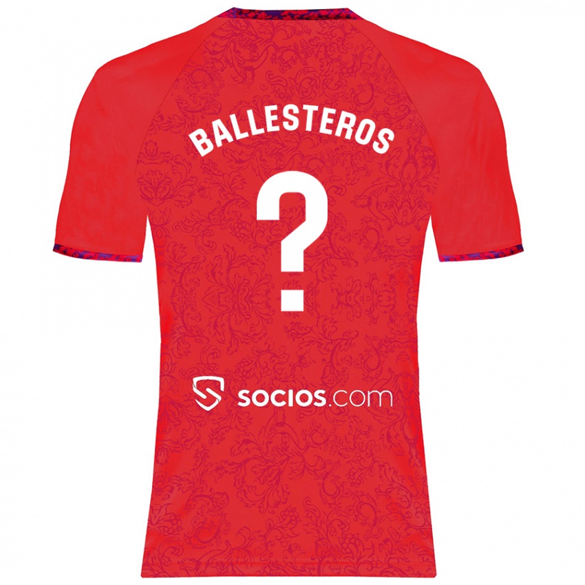 Niño Camiseta Gonzalo Ballesteros #0 Rojo 2ª Equipación 2024/25 La Camisa Perú