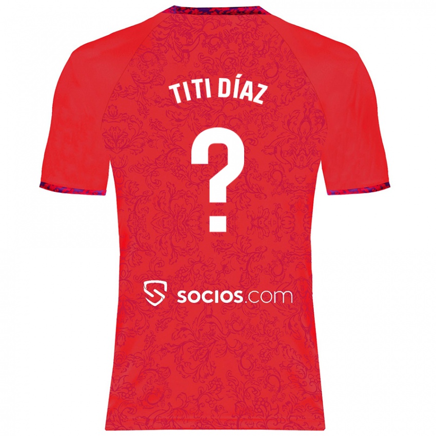 Niño Camiseta Titi Díaz #0 Rojo 2ª Equipación 2024/25 La Camisa Perú