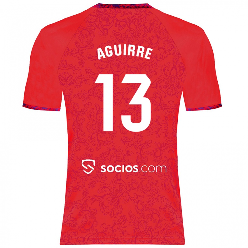 Niño Camiseta Yolanda Aguirre #13 Rojo 2ª Equipación 2024/25 La Camisa Perú