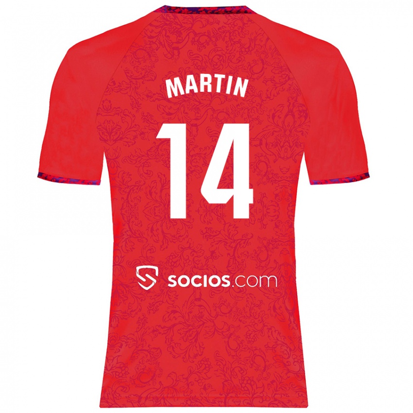 Niño Camiseta Nazareth Martín #14 Rojo 2ª Equipación 2024/25 La Camisa Perú