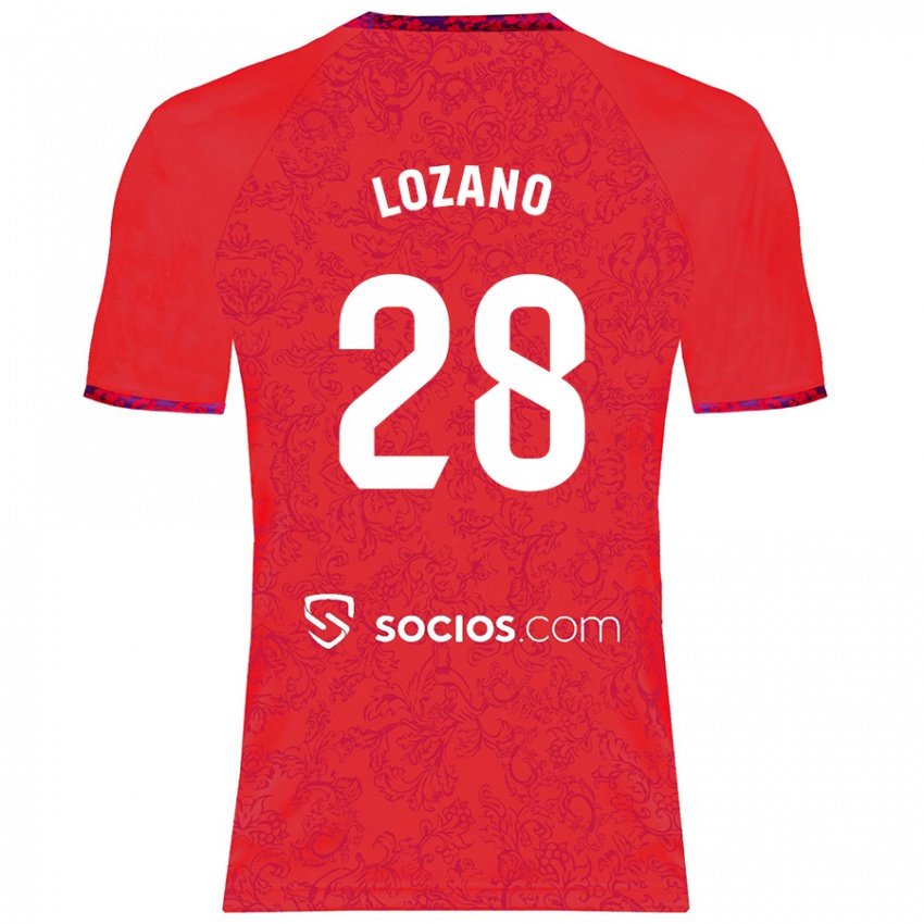 Niño Camiseta Elena Lozano #28 Rojo 2ª Equipación 2024/25 La Camisa Perú