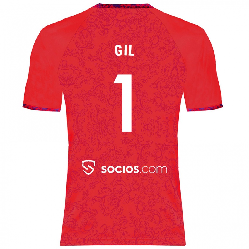 Niño Camiseta David Gil #1 Rojo 2ª Equipación 2024/25 La Camisa Perú