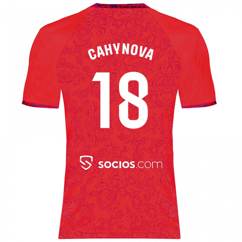 Niño Camiseta Klara Cahynova #18 Rojo 2ª Equipación 2024/25 La Camisa Perú